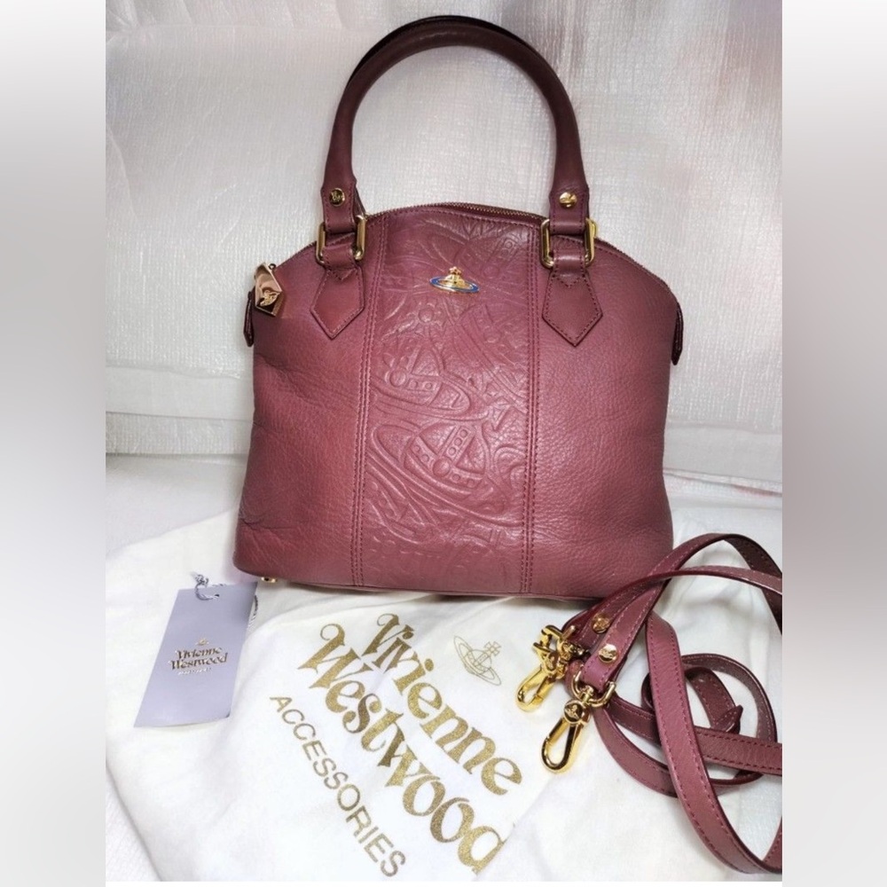 Vivienne Westwood leather bag handbag shoulder bag crossbody removable strap